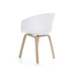 Set Design- und Bürostuhl Malte mit Sitzschale in weiß - 4 Stück