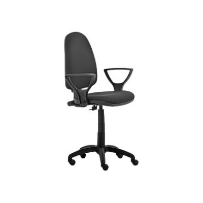 Bürodrehstuhl Zoom mit Armlehnen und Bezug in anthrazit