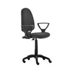 Bürodrehstuhl Zoom mit Armlehnen und Bezug in anthrazit