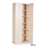 Regalschrank Holz mit 6 Ordnerhöhen in Dekor ahorn
