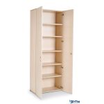 Regalschrank Holz mit 6 Ordnerhöhen in Dekor ahorn