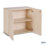 Regalschrank Holz mit 2 Ordnerhöhen in Dekor ahorn