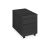 Rollcontainer ST790 mit Holztop Dekor schwarz 2 Schübe in RAL9005
