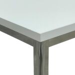 Mehrzwecktisch 80 x 80 cm chrom/weiß