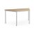 Trapeztisch 160 x 80 cm mit Gestell in RAL9006 + Tischplatte Dekor ahorn