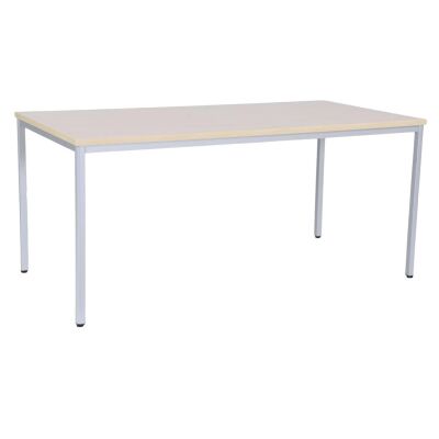 Mehrzwecktisch 180 x 80 cm weißaluminium/ahorn