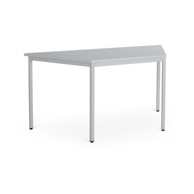 Trapeztisch 160 x 80 cm mit Gestell in RAL7035 + Tischplatte Dekor grau