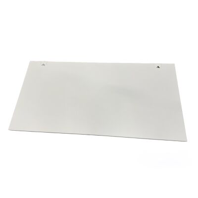 Tischplatte 160 x 80 cm mit Kabeldurchlass in Dekor weiß
