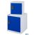 Schließ- Bürofachwürfel 45 x 45 x 45 cm mit Tür in enzianblau