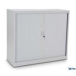 Rollladenschrank 120 x 45 cm in lichtgrau / grau mit 2,5...