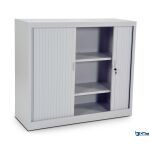Rollladenschrank 120 x 45 cm in lichtgrau / grau mit 2,5...