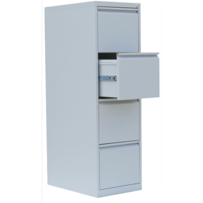 Hängeregistraturschrank 46 cm Breite mit 4 Schüben 1-bahnig in RAL7035 (lichtgrau)