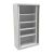 Rollladenschrank 100 x 45 cm in weiß/silber