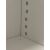 Rollladenschrank 100 x 45 cm in weiß/silber