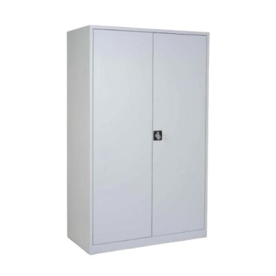 Stahl- und Flügeltürenschrank Classic Plus 120 x 42 cm in RAL7035 lichtgrau