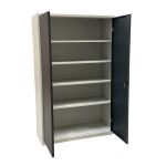 Stahl- und Flügeltürenschrank 120 x 50 cm...