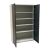 Stahl- und Flügeltürenschrank 120 x 50 cm anthrazitgrau
