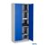 Stahl- und Flügeltürenschrank 92 x 60 cm enzianblau