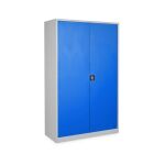 Stahl- und Flügeltürenschrank 120 x 50 cm...
