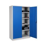 Stahl- und Flügeltürenschrank 120 x 50 cm...