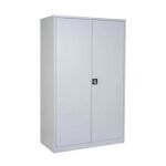 Stahl- und Flügeltürenschrank 120 x 60 cm...