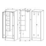 Putzmittelschrank 60 x 50 cm mit Drehgriffzylinderschloss...