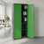 Stahl- und Flügeltürenschrank Classic 92 x 42 cm in anthrazitgrau und mit Türen in gelbgrün