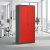 Stahl- und Flügeltürenschrank Classic 92 x 42 cm in RAL7016 anthrazitgrau und mit Türen in RAL3020 verkehrsrot