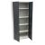 Stahl- und Flügeltürenschrank Classic 80 x 38 cm in anthrazitgrau