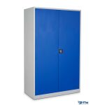 Stahl- und Flügeltürenschrank 120 x 60 cm...