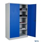 Stahl- und Flügeltürenschrank 120 x 60 cm...