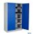 Stahl- und Flügeltürenschrank 120 x 60 cm enzianblau mit verzinkten Fachböden