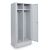 Garderobenspind und Umkleideschrank 80 cm Breite mit 2 Drehriegel in lichtgrau / lichtgrau