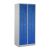 Garderoben Z-Spind 80 cm Breite mit Türen in enzianblau RAL5010