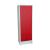 Garderobenspind und Umkleideschrank 60 cm Breite mit Innenspiegel und 5 Fachböden lichtgrau / feuerrot