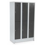 Garderoben- und Fächerschrank 90 cm Breite mit 6...