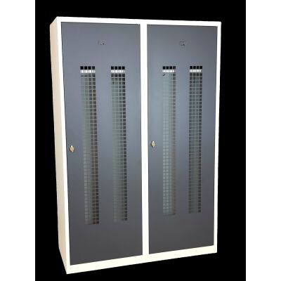CEHA Garderoben- und Umkleideschrank 120 cm Breite mit Tür-Lochstreifen in RAL7016 anthrazitgrau