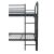 Etagenbett 190 x 90 cm in RAL9005 (tiefschwarz)