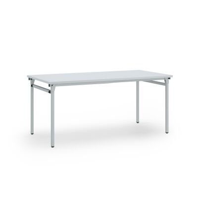Klapptisch mit 4-Fuß Gestell 160 x 80 cm, Dekor grau | Gestell in RAL7035 (lichtgrau)