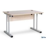 Büroschreibtisch mit T-Fuß und Knieraumblende...