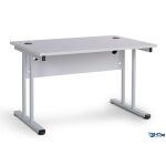 Büroschreibtisch mit T-Fuß und Knieraumblende...