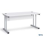 Büroschreibtisch mit T-Fuß und Knieraumblende...