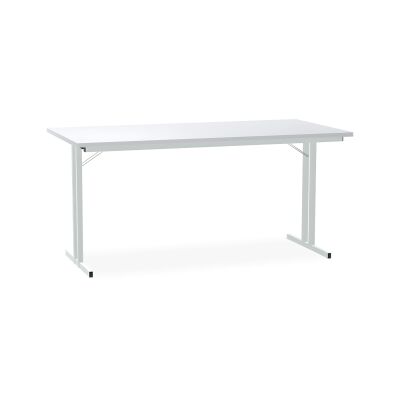 Klapptisch mit T-Fuß Gestell 160 x 80 cm, Dekor grau | Gestell in RAL7035 (lichtgrau)