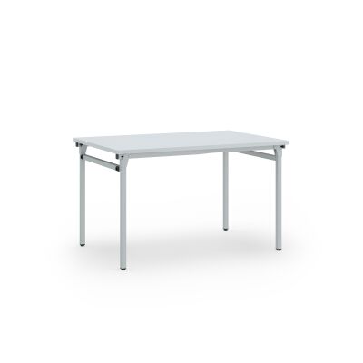 Klapptisch mit 4-Fuß Gestell 120 x 60 cm, Dekor grau | Gestell in RAL7035 (lichtgrau)