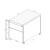 Design-Rollcontainer ST390 mit Holztop 2 Schübe in signalweiß (RAL9003)