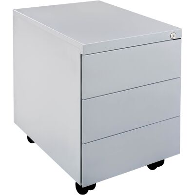 Design-Rollcontainer ST390 mit 3 Schüben in lichtgrau (RAL7035)