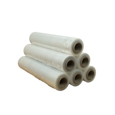 Hand- und Palettenstretchfolie mit Stärke 20µ im Set mit 6 Rollen je 500 mm Breite x 270 m Länge