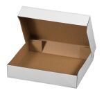 Klappdeckelkarton weiß, Mini 300x240x60 mm