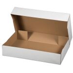 Klappdeckelkarton weiß, Mittel 510x310x100 mm