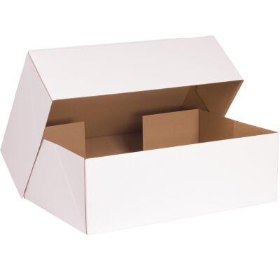 Klappdeckelkarton weiß, Groß 600 x 400 x 200 mm